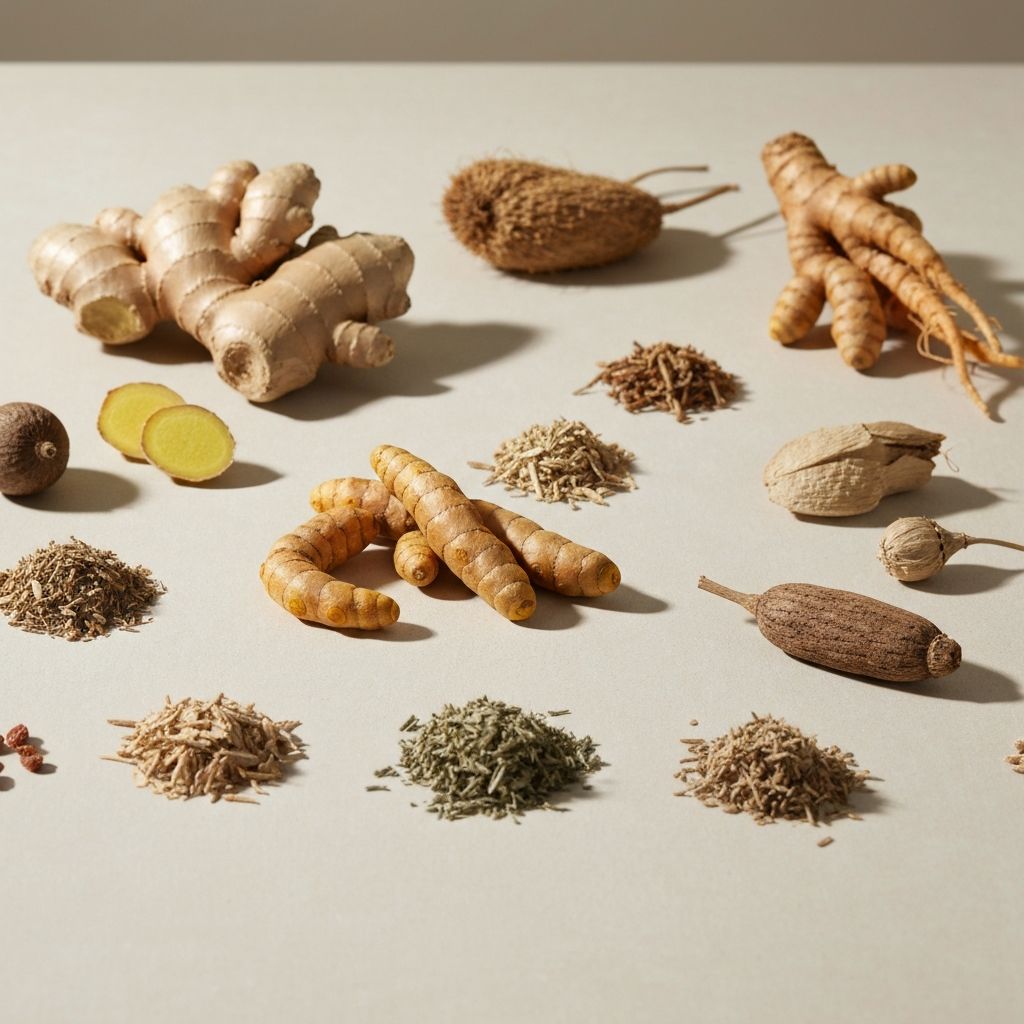 Various plant roots and natural ingredients